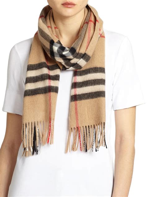 checked cashmere Burberry scarf